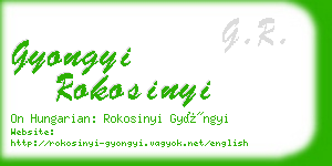 gyongyi rokosinyi business card